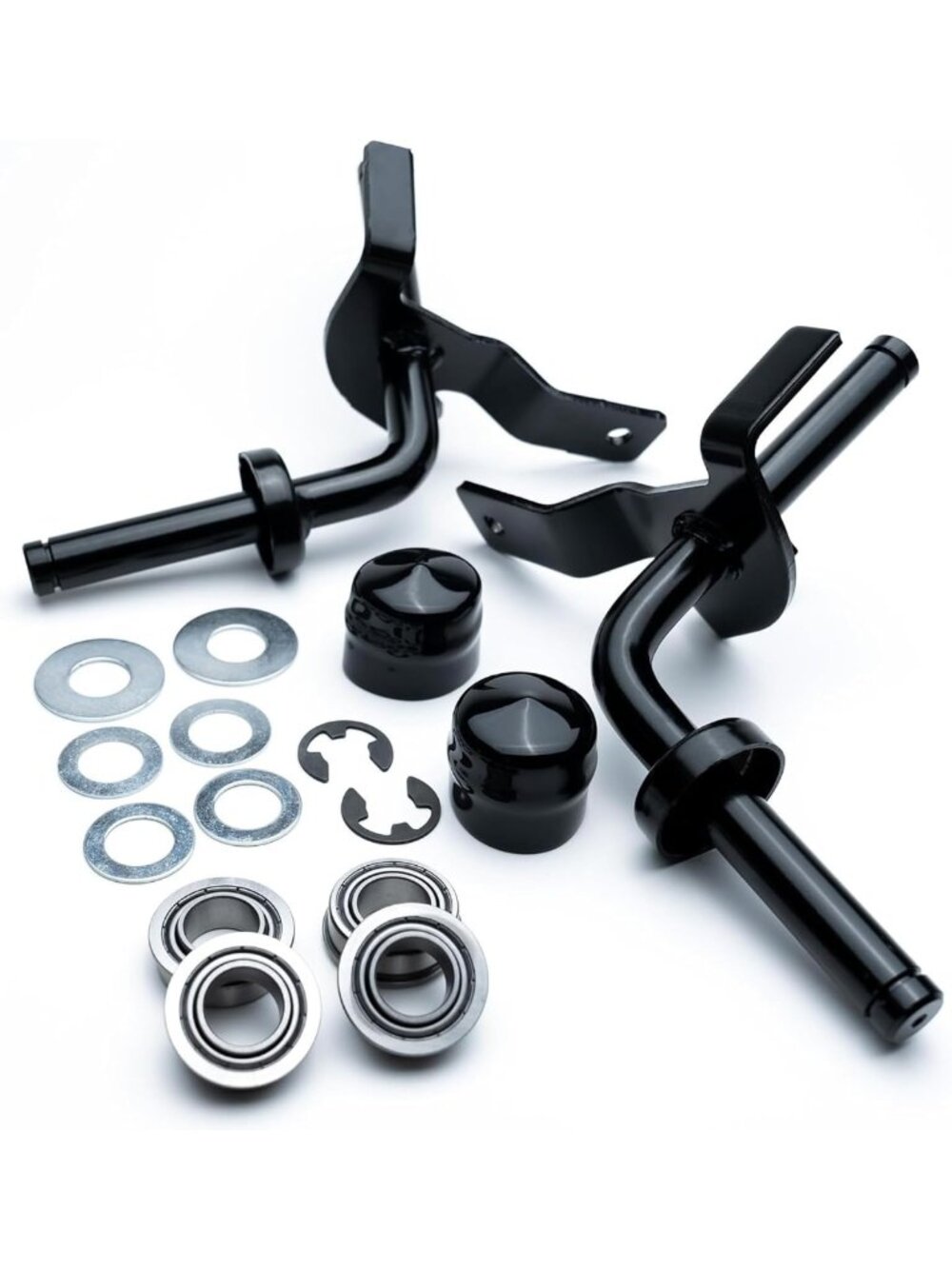 Front Wheel Bushing Bearing Kit & Axle Spindles for Lawn Tractor Mowers